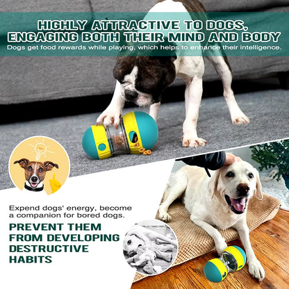 Dog Toy Tumbler Leaky Food Ball Elliptical Track Rolling Ball Slowly Feeding Protects Stomach Increase Intelligence Pet Supplies