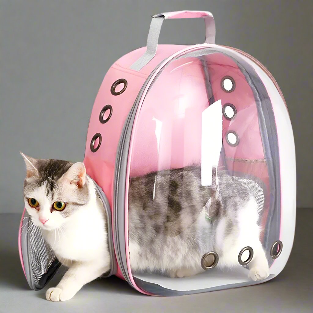 Cat Pet Carrier Backpack Transparent Capsule Bubble Pet Backpack Small Animal Puppy Kitty Bird Breathable Pet Carrier for Travel