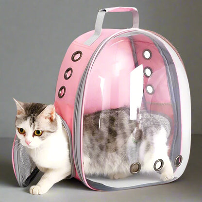 Cat Pet Carrier Backpack Transparent Capsule Bubble Pet Backpack Small Animal Puppy Kitty Bird Breathable Pet Carrier for Travel